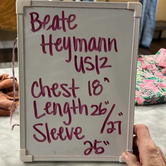 Beate Heymann Gray Lace Button Down Shirt Jacket Size US12 - Picture 2 of 10